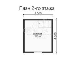 3d проект ДК086 - планировка 2 этажа