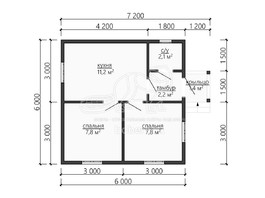 3d проект ДК087 - планировка 1 этажа