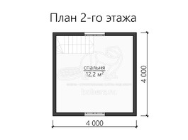 3d проект ДК090 - планировка 2 этажа