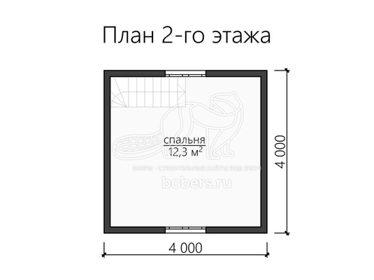 3d проект ДК091 - планировка 2 этажа