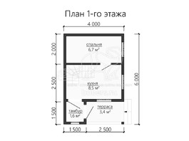 3d проект ДК094 - планировка 1 этажа