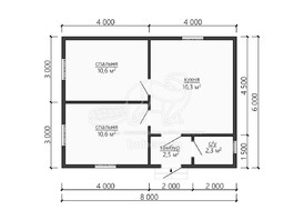 3d проект ДК098 - планировка 1 этажа