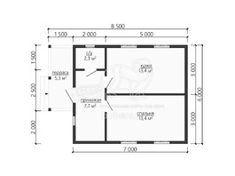 3d проект ДК099 - планировка 1 этажа</div>
