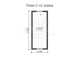 3d проект ДК101 - планировка 2 этажа