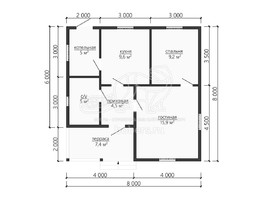 3d проект ДК115 - планировка 1 этажа