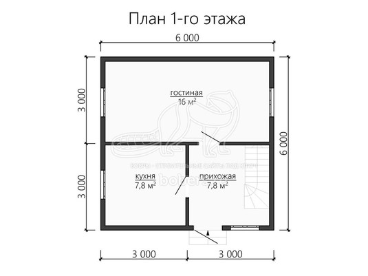 3d проект ДК117 - планировка 1 этажа