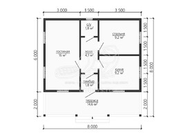 3d проект ДК118 - планировка 1 этажа
