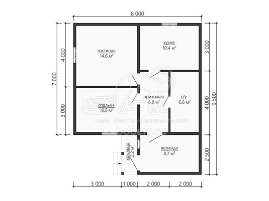 3d проект ДК120 - планировка 1 этажа</div>