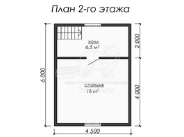 3d проект ДК122 - планировка 2 этажа