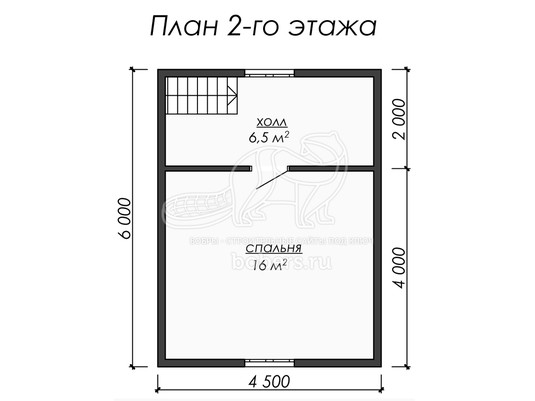3d проект ДК122 - планировка 2 этажа