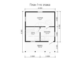 3d проект ДК125 - планировка 1 этажа