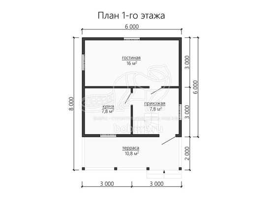 3d проект ДК125 - планировка 1 этажа