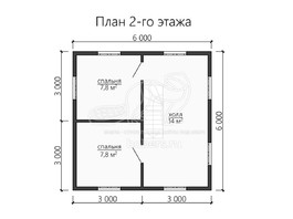 3d проект ДК127 - планировка 2 этажа</div>