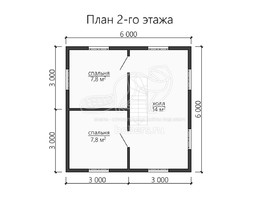 3d проект ДК127 - планировка 2 этажа