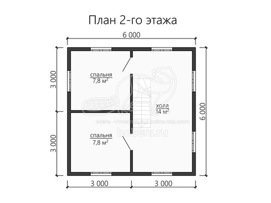 3d проект ДК127 - планировка 2 этажа