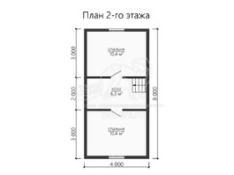 3d проект ДК132 - планировка 2 этажа