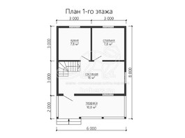 3d проект ДК133 - планировка 1 этажа