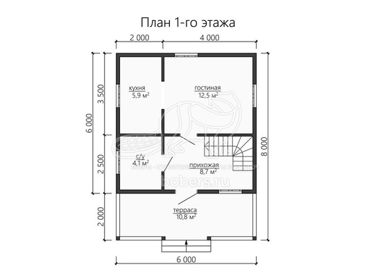 3d проект ДК138 - планировка 1 этажа