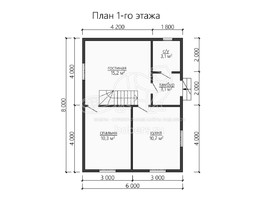 3d проект ДК140 - планировка 1 этажа