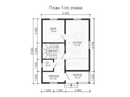 3d проект ДК142 - планировка 1 этажа