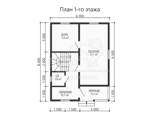 3d проект ДК142 - планировка 1 этажа