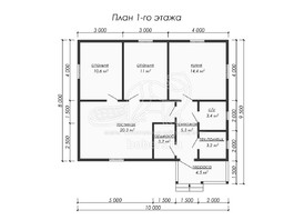 3d проект ДК143 - планировка 1 этажа</div>