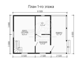 3d проект ДК144 - планировка 1 этажа