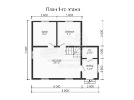 3d проект ДК145 - планировка 1 этажа