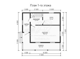 3d проект ДК146 - планировка 1 этажа