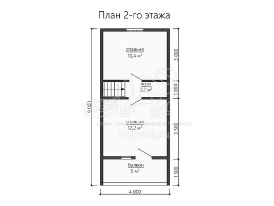 3d проект ДК147 - планировка 2 этажа