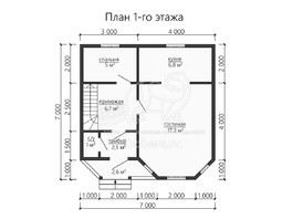 3d проект ДК148 - планировка 1 этажа