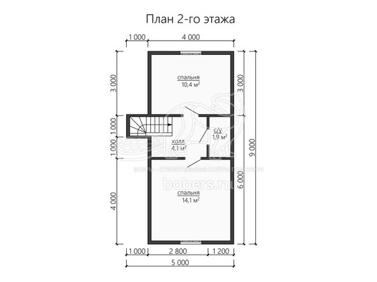 3d проект ДК155 - планировка 2 этажа