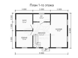 3d проект ДК158 - планировка 1 этажа
