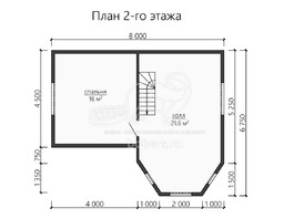 3d проект ДК164 - планировка 2 этажа