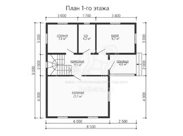 3d проект ДК165 - планировка 1 этажа