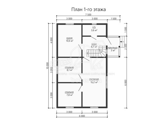 3d проект ДК169 - планировка 1 этажа