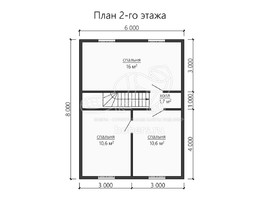 3d проект ДК174 - планировка 2 этажа
