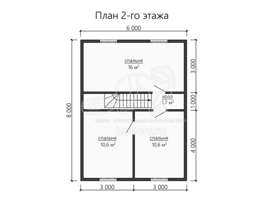 3d проект ДК174 - планировка 2 этажа