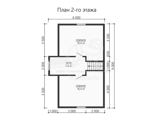 3d проект ДК176 - планировка 2 этажа</div>