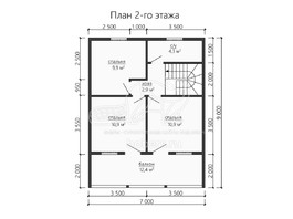 3d проект ДК181 - планировка 2 этажа