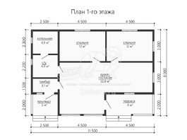 3d проект ДК198 - планировка 1 этажа</div>