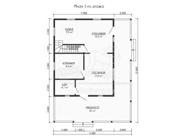 3d проект ДК204 - планировка 1 этажа