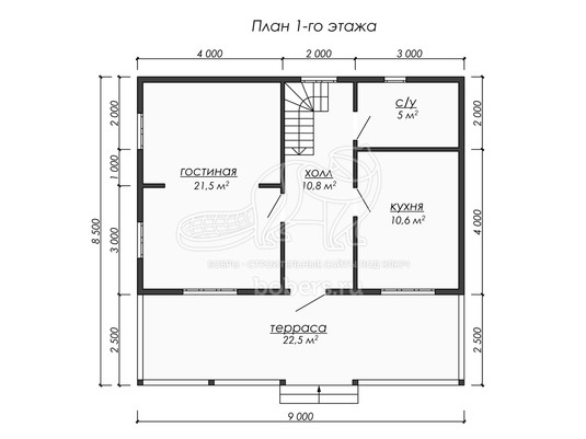 3d проект ДК206 - планировка 1 этажа