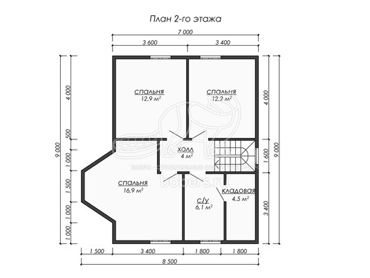 3d проект ДК211 - планировка 2 этажа