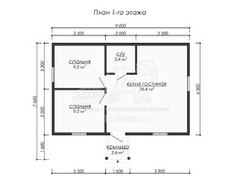 3d проект ДК213 - планировка 1 этажа