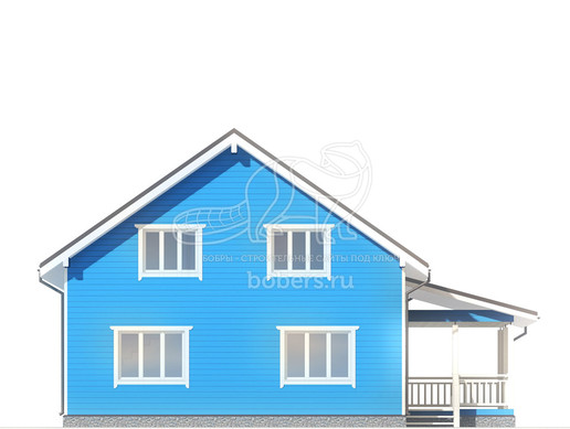 Пример визуализации фасада каркасного дома