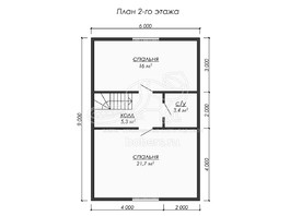 3d проект ДК217 - планировка 2 этажа