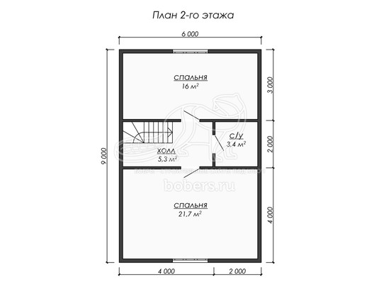 3d проект ДК217 - планировка 2 этажа