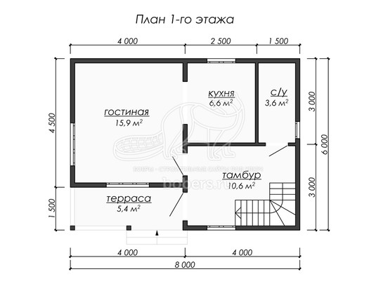3d проект ДК218 - планировка 1 этажа