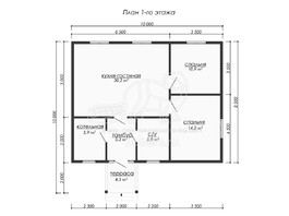 3d проект ДК229 - планировка 1 этажа</div>
